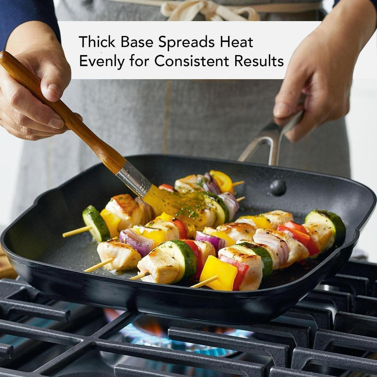KitchenAid - 11.25" Hard Anodized Induction Nonstick Grill Pan 29cm - 80126