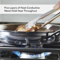 KitchenAid - 12.25" 5-Ply Clad Polished Stainless Steel Frying Pan - 30007