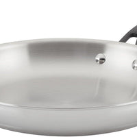 KitchenAid - 12.25" 5-Ply Clad Polished Stainless Steel Frying Pan - 30007