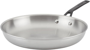 KitchenAid - 12.25" 5-Ply Clad Polished Stainless Steel Frying Pan - 30007