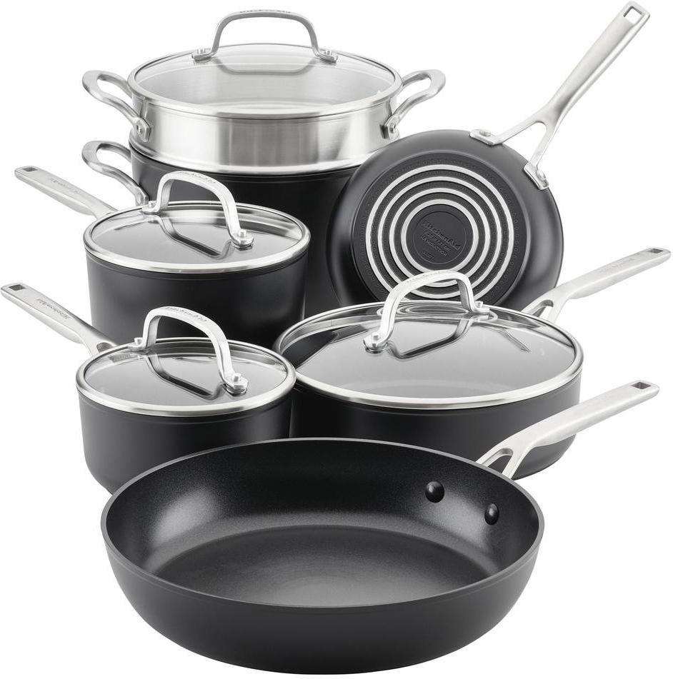 KitchenAid - 12.25" Hard Anodized Induction Nonstick Frying Pan with Lid 31cm - 80123-TF05 - DISCONTINUED