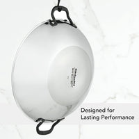 KitchenAid - 15" 5-Ply Clad Polished Stainless Steel Wok 38cm - 30008-TF05