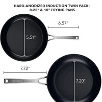KitchenAid - 2 PC Hard Anodized Nonstick Fry Pans With Stainless Handles - 80193