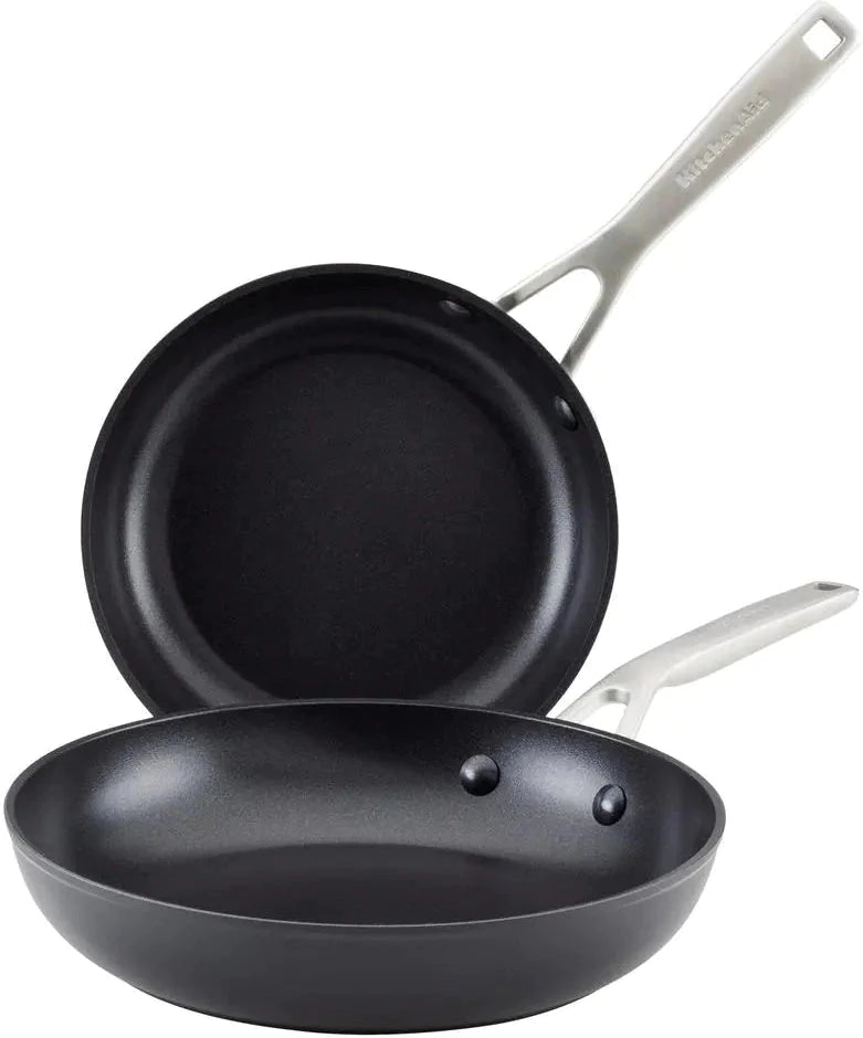 KitchenAid - 2 PC Hard Anodized Nonstick Fry Pans With Stainless Handles - 80193