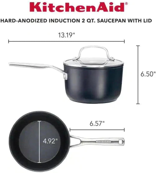 KitchenAid - 2 QT Hard Anodized Nonstick Saucepan - 80192