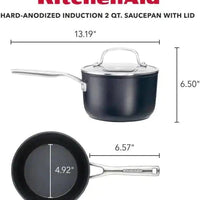 KitchenAid - 2 QT Hard Anodized Nonstick Saucepan - 80192