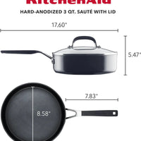 KitchenAid - 3 QT Hard Anodized Nonstick Saute Pan - 84804-TF05