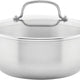KitchenAid - 4 QT 3-Ply Base Brushed Stainless Steel Casserole with Lid 3.8L - 71011