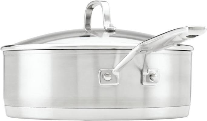 KitchenAid - 4.5 QT 3-Ply Brushed Stainless Steel Saute Pan - 71027
