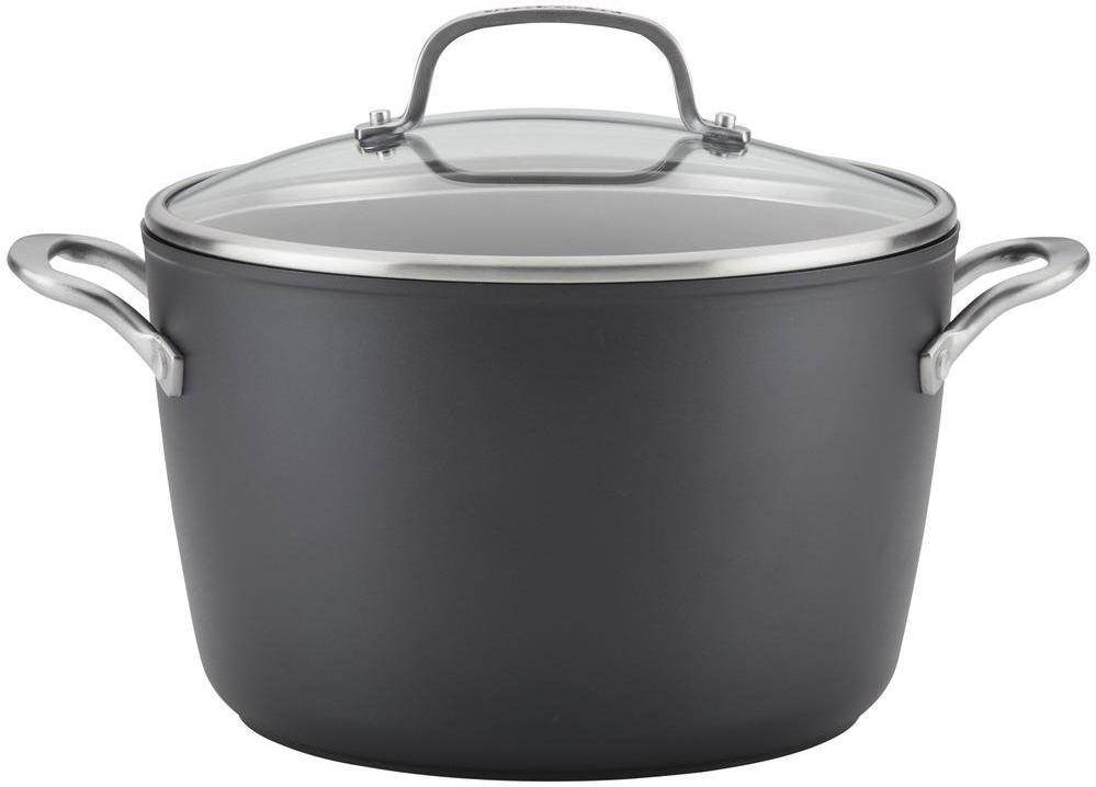 KitchenAid - 8 QT Hard Anodized Induction Nonstick Stock Pot with Lid 7.6L - 80128