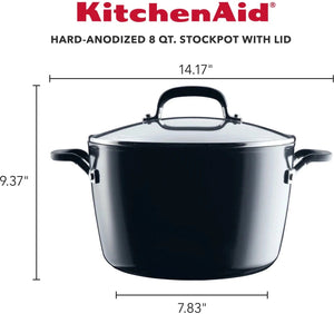 KitchenAid - 8 QT Hard Anodized Nonstick Stock Pot - 84805
