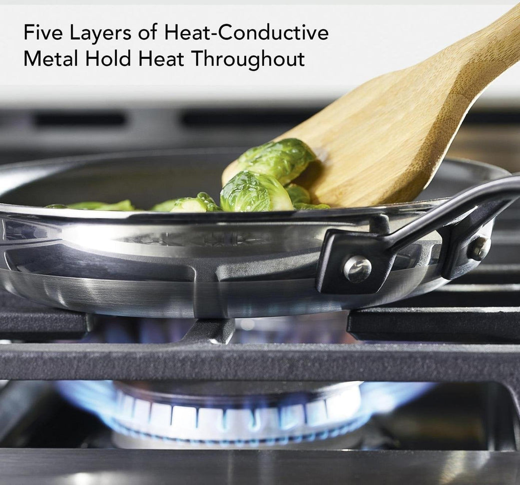 KitchenAid - 8.25" 5-Ply Clad Polished Stainless Steel Nonstick Frying Pan - 30004