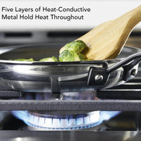 KitchenAid - 8.25" 5-Ply Clad Polished Stainless Steel Nonstick Frying Pan - 30004