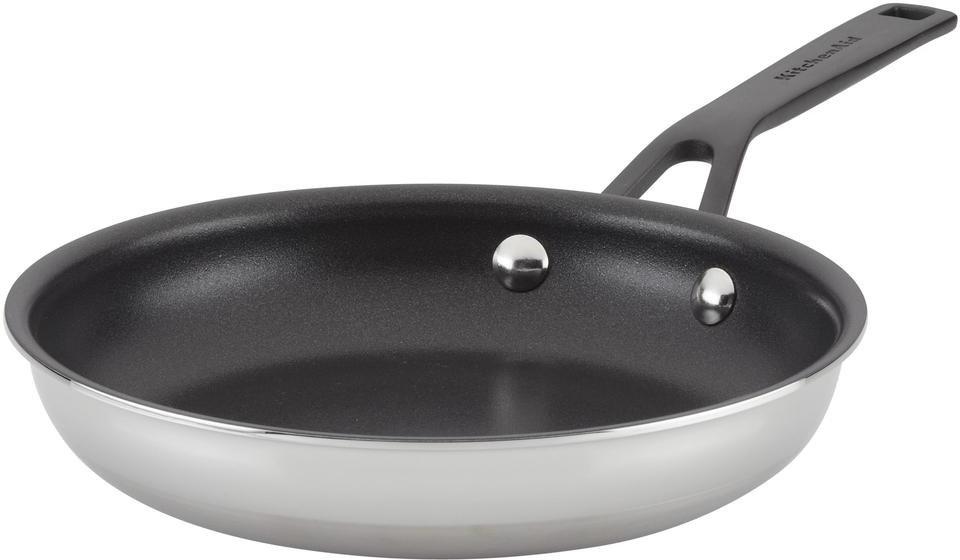 KitchenAid - 8.25" 5-Ply Clad Polished Stainless Steel Nonstick Frying Pan - 30004