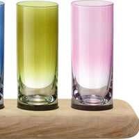 LSA International - Assorted Colors Vodka Set & Oak Paddle - LG1049-03-666