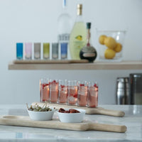 LSA International - Assorted Colors Vodka Set & Oak Paddle - LG1049-03-666
