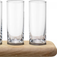 LSA International - Clear Vodka Set & Oak Paddle - LG1049-03-301