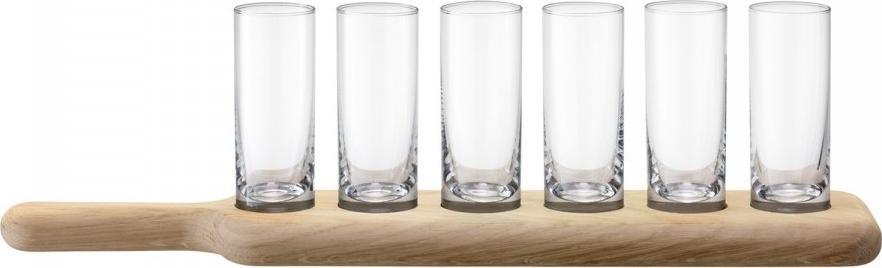 LSA International - Clear Vodka Set & Oak Paddle - LG1049-03-301