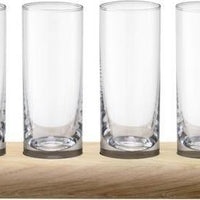 LSA International - Clear Vodka Set & Oak Paddle - LG1049-03-301