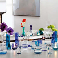 LSA International - Coro, Pack of 4 Tumbler Glasses Assorted Lagoon Colours - LG060-09-714