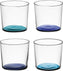 LSA International - Coro, Pack of 4 Tumbler Glasses Assorted Lagoon Colours - LG060-09-714