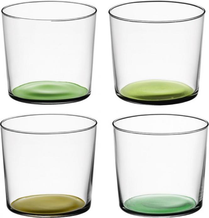 LSA International - Coro, Pack of 4 Tumbler Glasses Assorted Leaf Colours - LG060-09-627