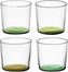LSA International - Coro, Pack of 4 Tumbler Glasses Assorted Leaf Colours - LG060-09-627