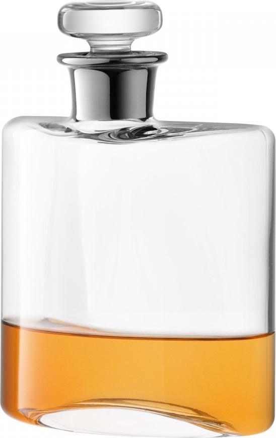 LSA International - Flask 11.8 oz Decanter With Clear/Platinum Neck (350 ml) - LG459-13-381