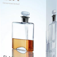LSA International - Flask 27 oz Decanter With Clear/Platinum Neck (800 ml) - LG459-00-381