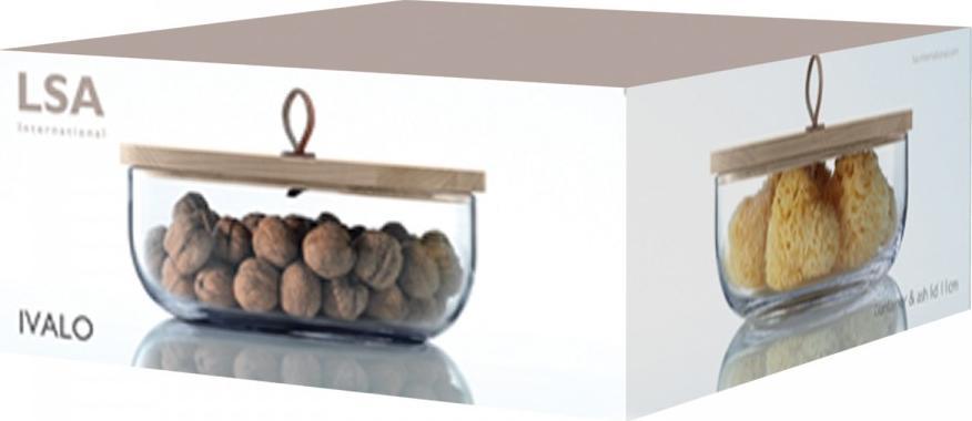LSA International - Ivalo Clear Container & Ash Lid - LG1084-11-301