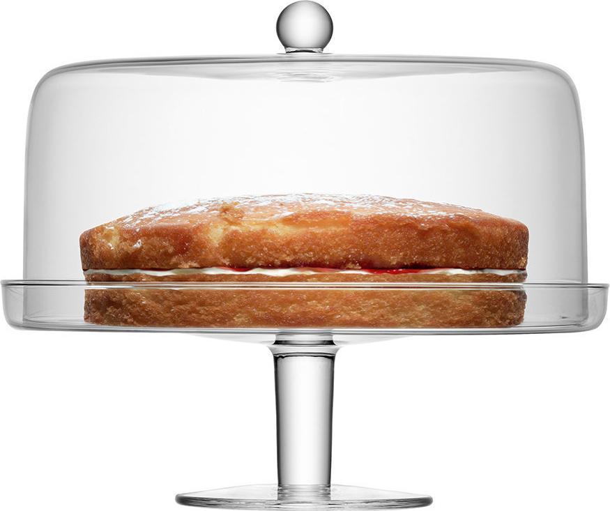 LSA International - Klara Clear Cake stand and Cover - LG914-33-301