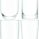 LSA International - Lulu Clear Assorted Set of 4 Highball Glasses - LG1362-00-301