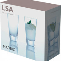 LSA International - Madrid Clear, Pack of 2 Highball Glasses - LG099-16-301