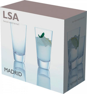 LSA International - Madrid Clear Set of 2 Highball Glasses - LG099-16-301