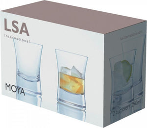 LSA International - Moya 4.25" Clear Set of 2 Tumbler Glasses - LG837-10-985