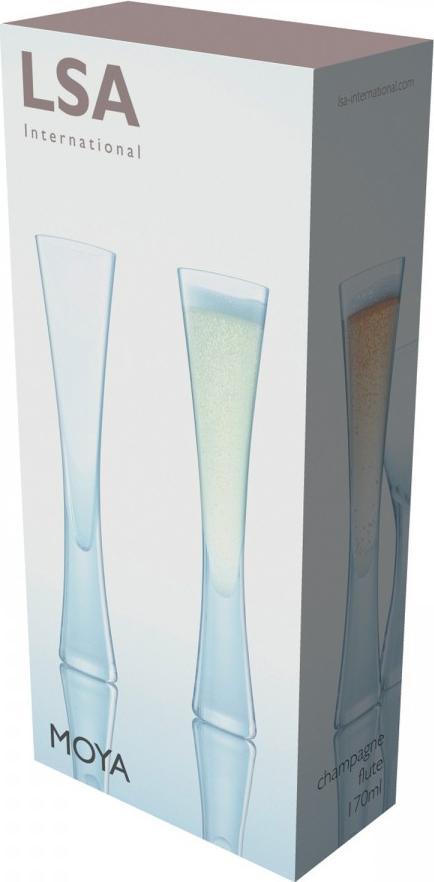 LSA International - Moya Clear, Pack of 2 Champagne Glasses - LG474-04-985