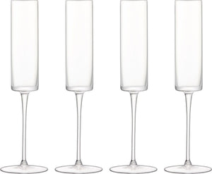 LSA International - Otis Set of 4 Clear Champagne Flute Glasses - LG1070-05-301