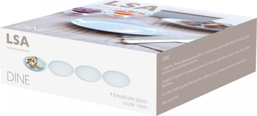 LSA International - Pack of 4 Dine Rimmed Bread/Cake Plates - LP082-18-997