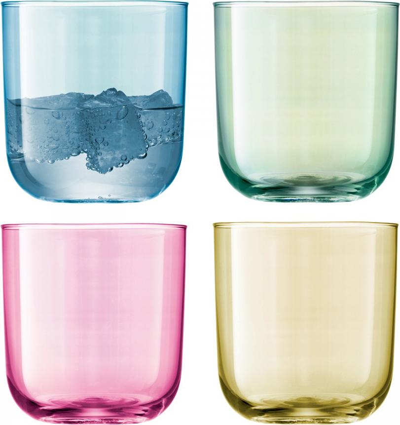 LSA International - Polka, Pack of 4 Assorted Pastel Tumbler Glasses - LG977-15-294