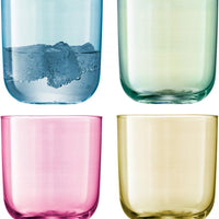 LSA International - Polka, Pack of 4 Assorted Pastel Tumbler Glasses - LG977-15-294