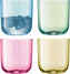 LSA International - Polka, Pack of 4 Assorted Pastel Tumbler Glasses - LG977-15-294
