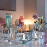 LSA International - Polka, Pack of 4 Assorted Pastel Wine Glasses - LG932-14-294