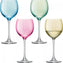 LSA International - Polka, Pack of 4 Assorted Pastel Wine Glasses - LG932-14-294