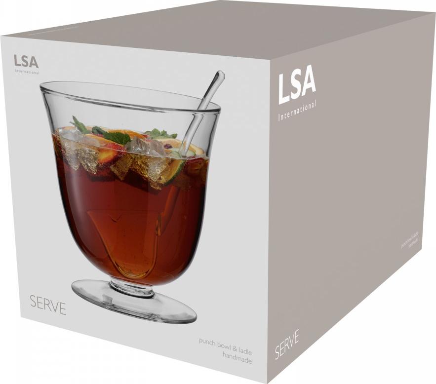 LSA International - Serve Clear Punchbowl With Ladle - LG399-25-301