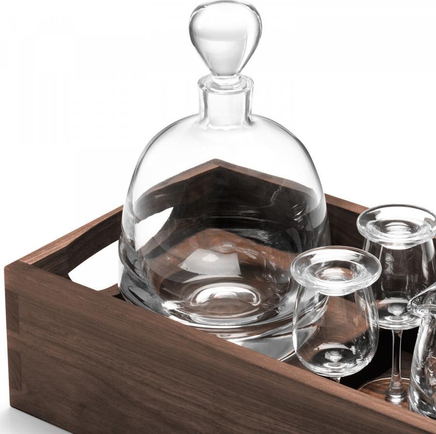 LSA International - Whisky Islay Clear Connoisseur Set & Walnut Tray - LG1219-00-301