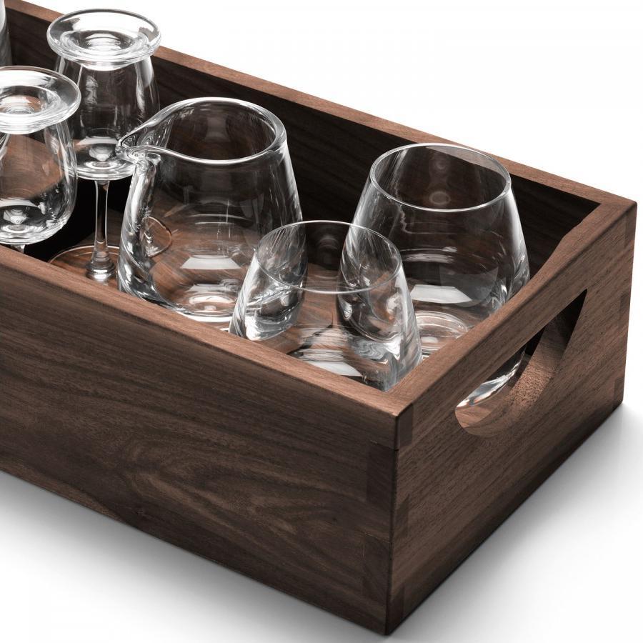 LSA International - Whisky Islay Clear Connoisseur Set & Walnut Tray - LG1219-00-301