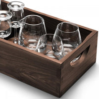 LSA International - Whisky Islay Clear Connoisseur Set & Walnut Tray - LG1219-00-301