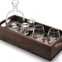 LSA International - Whisky Islay Clear Connoisseur Set & Walnut Tray - LG1219-00-301