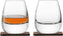 LSA International - Whisky Islay, Pack of 2 Clear Tumbler Glasses & Walnut Coasters - LG1213-09-301
