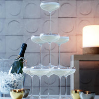 LSA International - Wine Collection, Pack of 4 Champagne Saucer Glasses - LG730-11-991